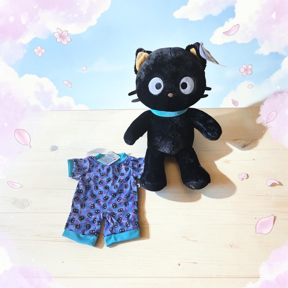 Build-A-Bear Sanrio Chococat Black Cat with matching Sleeper- BNWT 2024